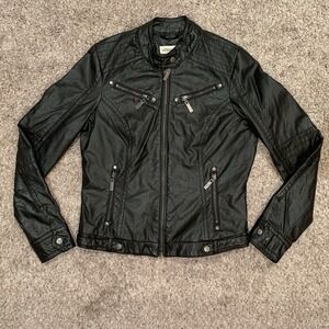 Urbanology Faux Leather Jacket Women's Size Medium Black